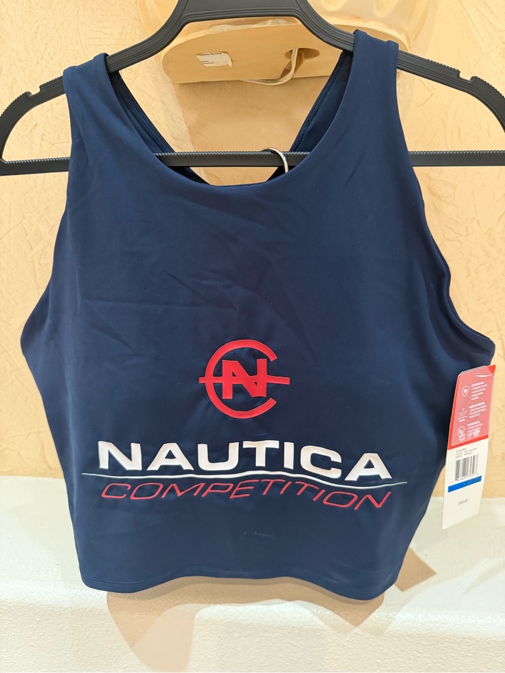 Nautica Navy Tank Top with Red & White Logo